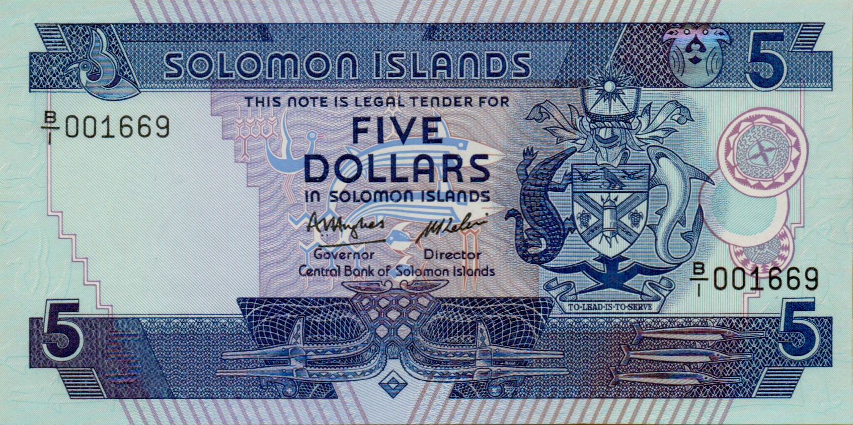Solomon Islands 5 1986 UNC P-14